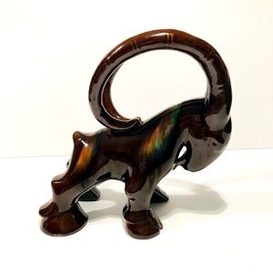 Vintage Long Horn Sheep Porcelain High Gloss Retro 8” Tall Figurine